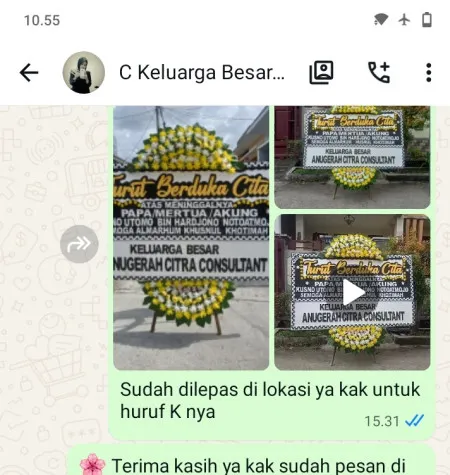 Pengiriman Papan Bunga Duka Lengkong Gudang